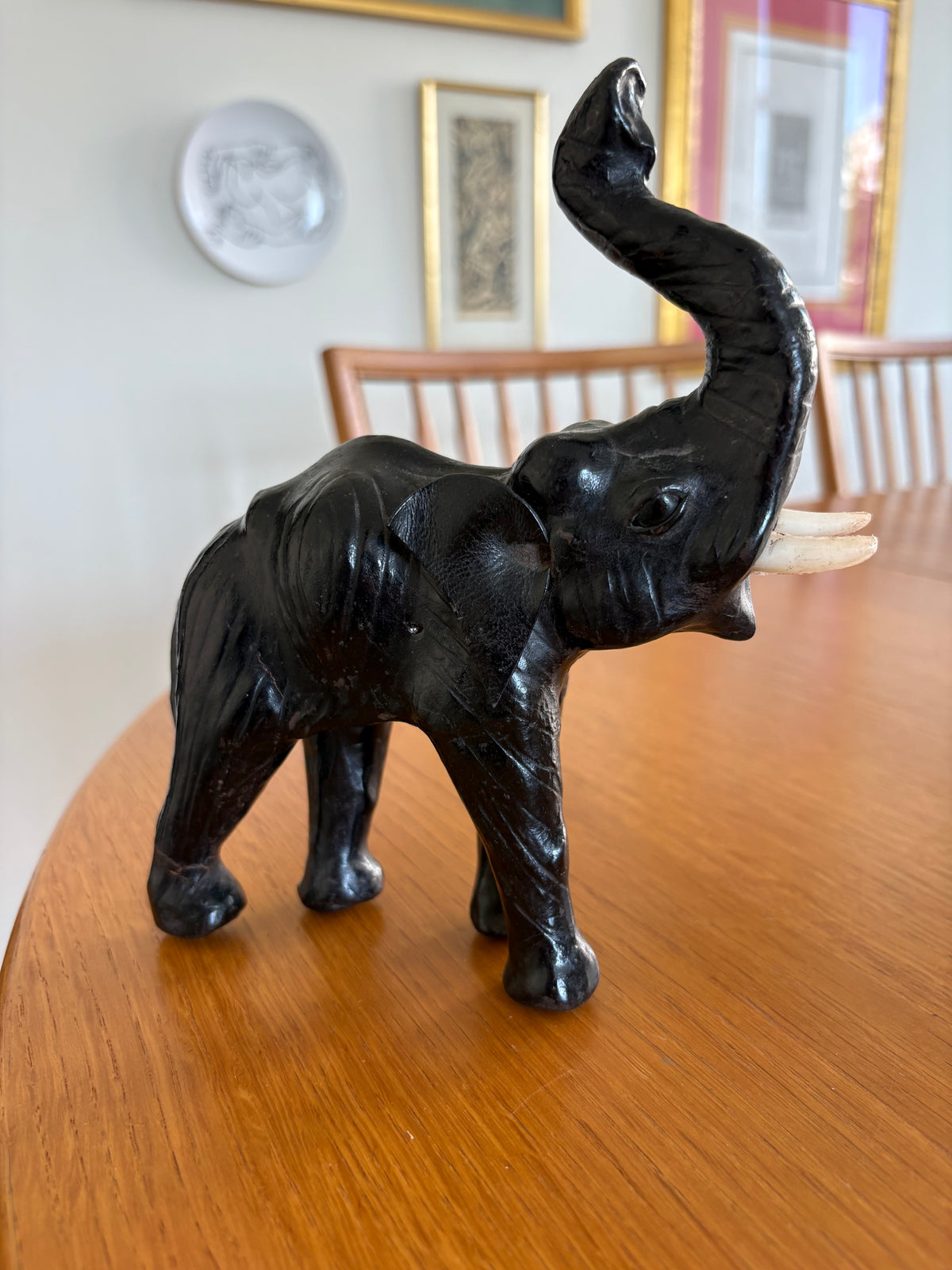 Vintage Elefant i läder