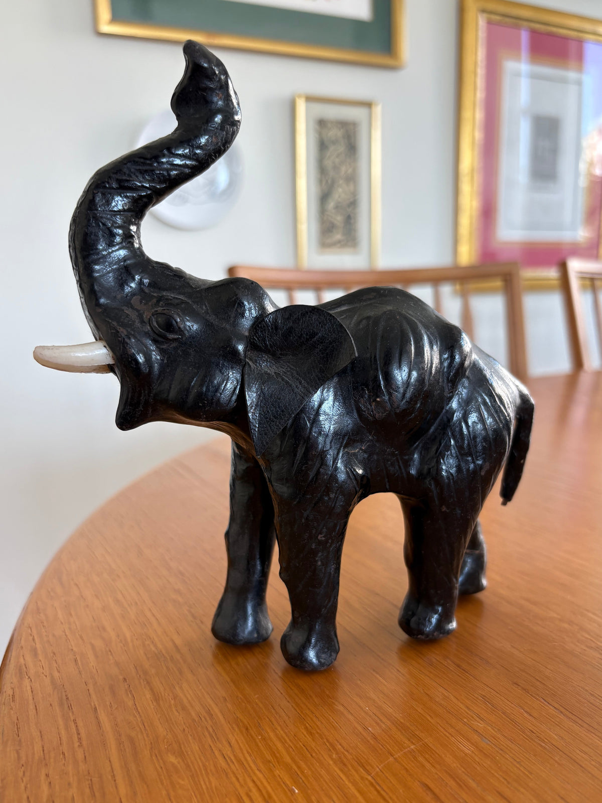 Vintage Elefant i läder