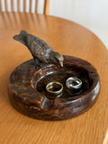 Art Deco Vide-Poche / Askfat i Brons & Onyx, ca 1920/30-tal