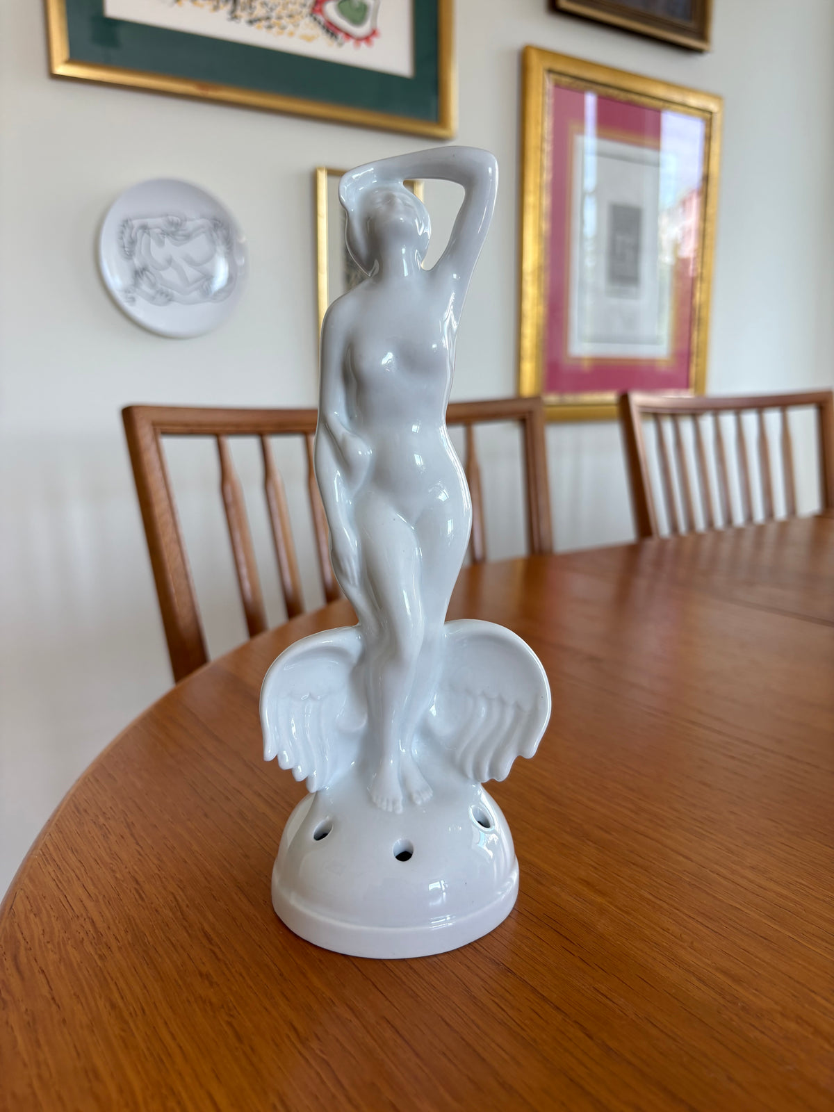 Blomsterfakir Arabia "Leda och svanen"- Gunnar Nyholm - Art Deco