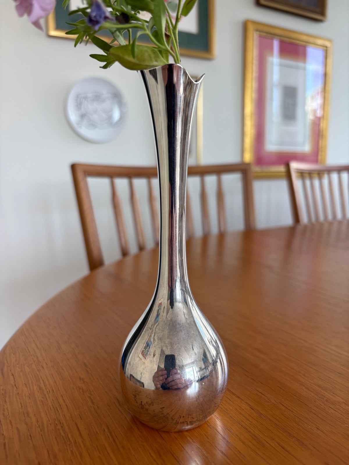 Solitärvas Silverpläterad Art deco