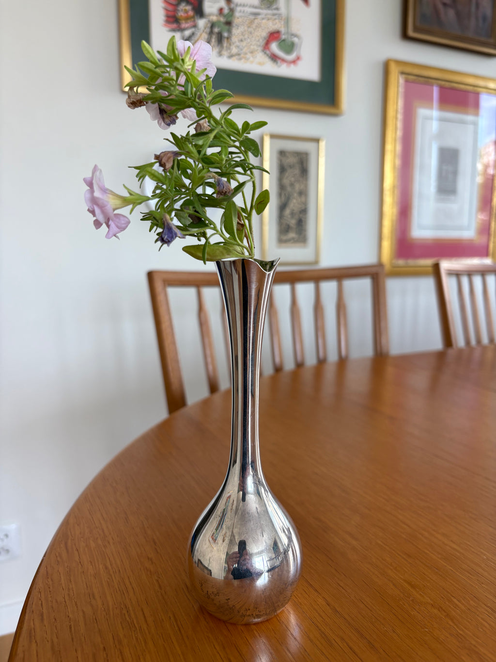Solitärvas Silverpläterad Art deco