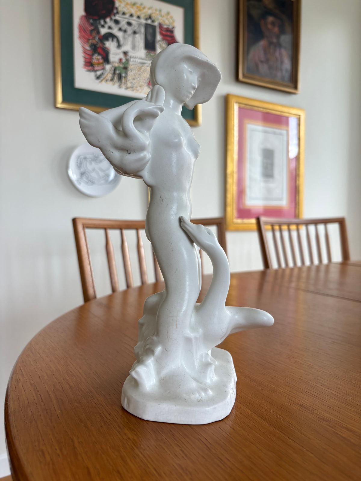 NILS HANSSON skulptur "Leda och svanen"