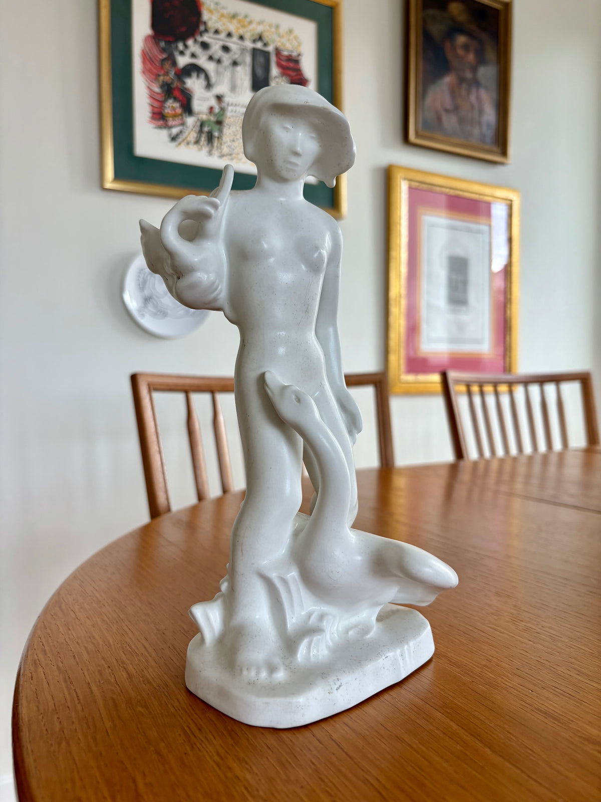 NILS HANSSON skulptur "Leda och svanen"